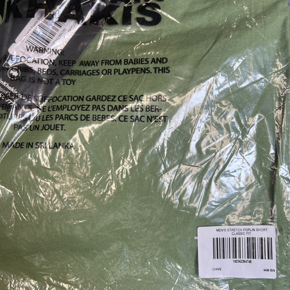 Mountain Khakis Men's  Stretch Poplin Shorts 44x8 Chive Classic Fit‎ Cotton NWT - Picture 10 of 15